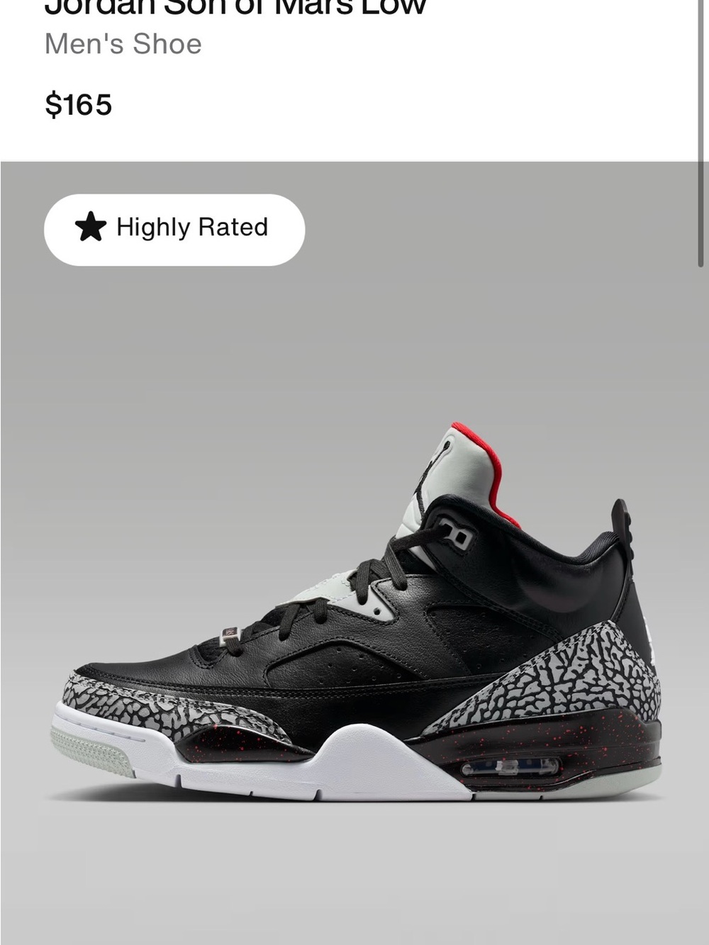 Jordan Son of Mars Low Black White Red